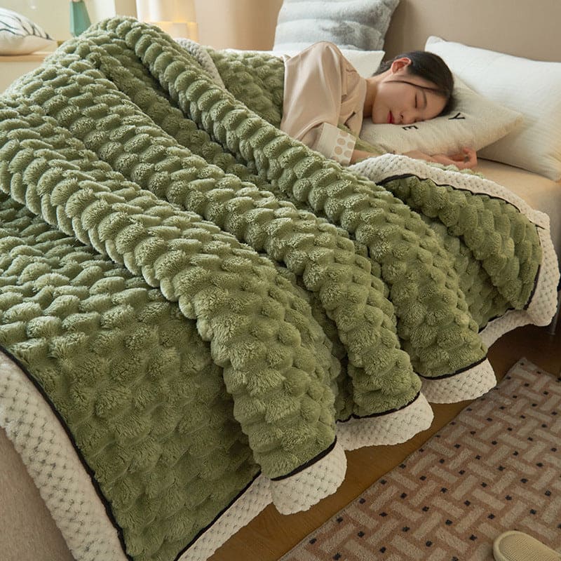 Coral Flannel Winter Thermal Cover Blanket