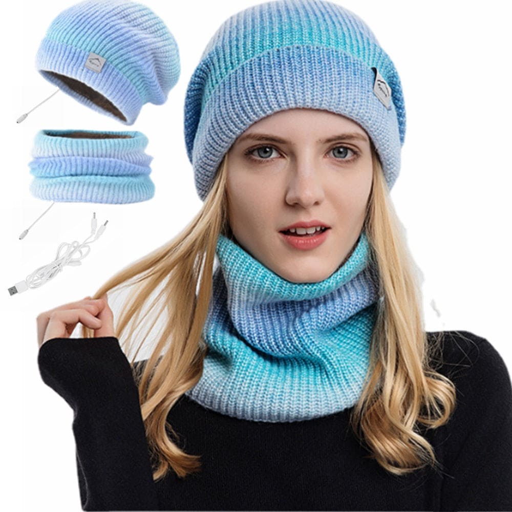 USB Electric Heated Hat and Scarf