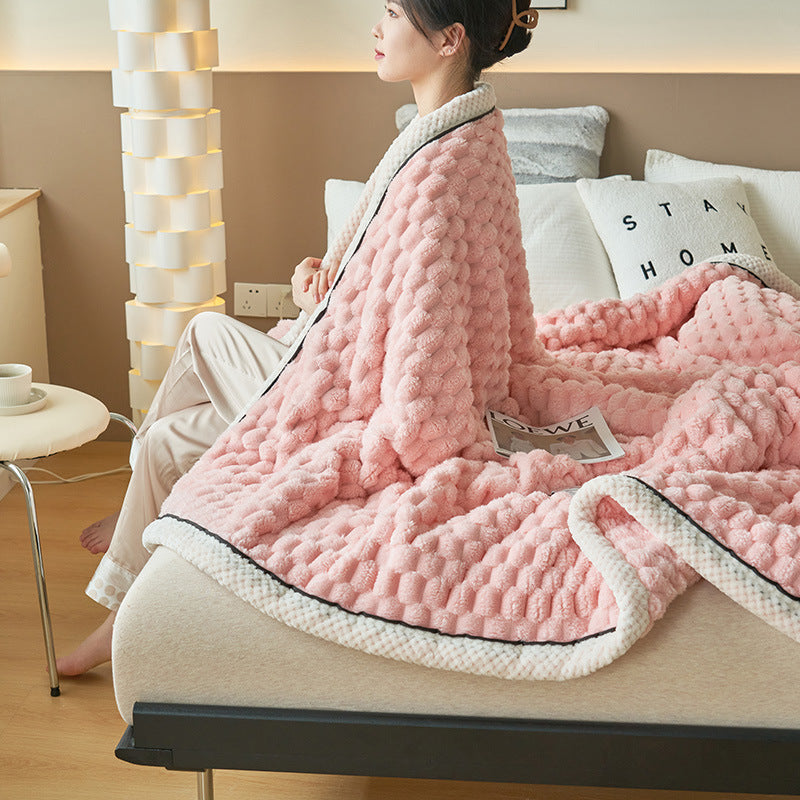 Coral Flannel Winter Thermal Cover Blanket