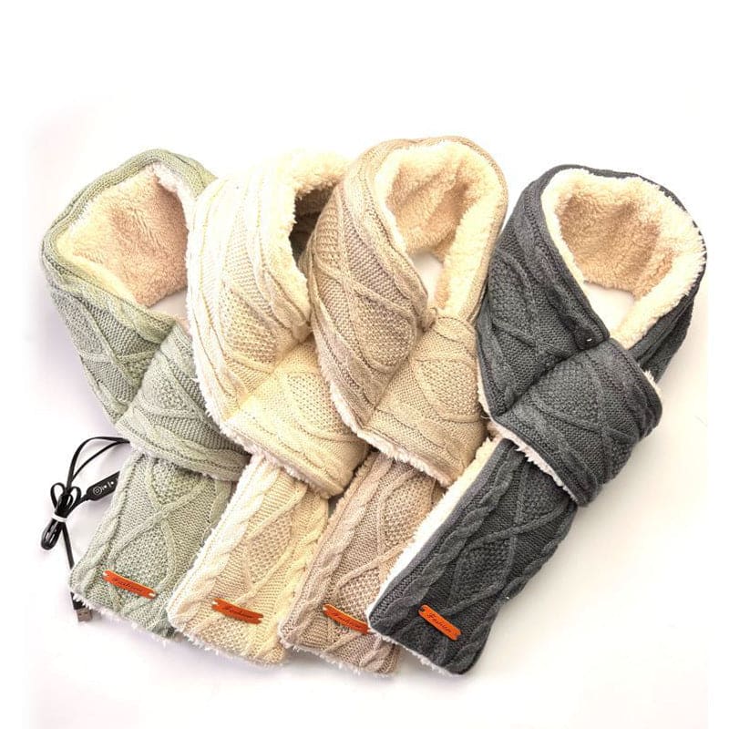 Jacquard Heated Knit Scarf 