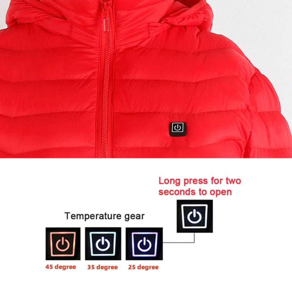 New 8/9 Zone Heated USB Jacket Coat