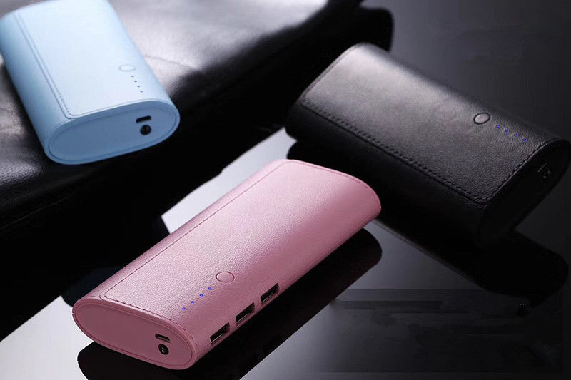 Multi USB Leather Power Bank