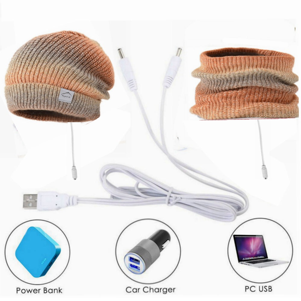 USB Electric Heated Hat and Scarf