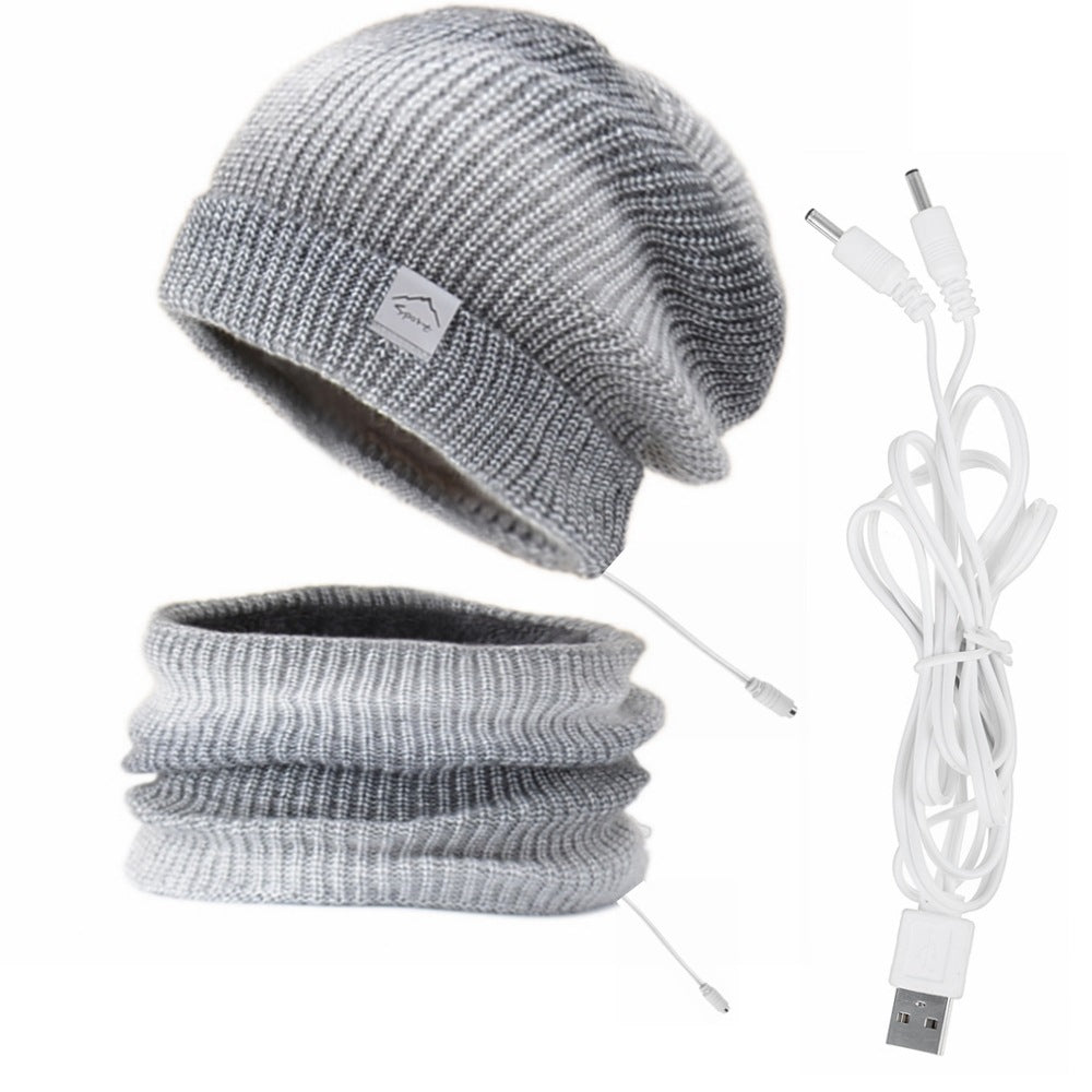 USB Electric Heated Hat and Scarf