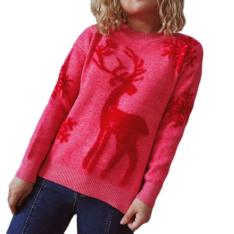 Women's Deer Knitted Christmas Sweater