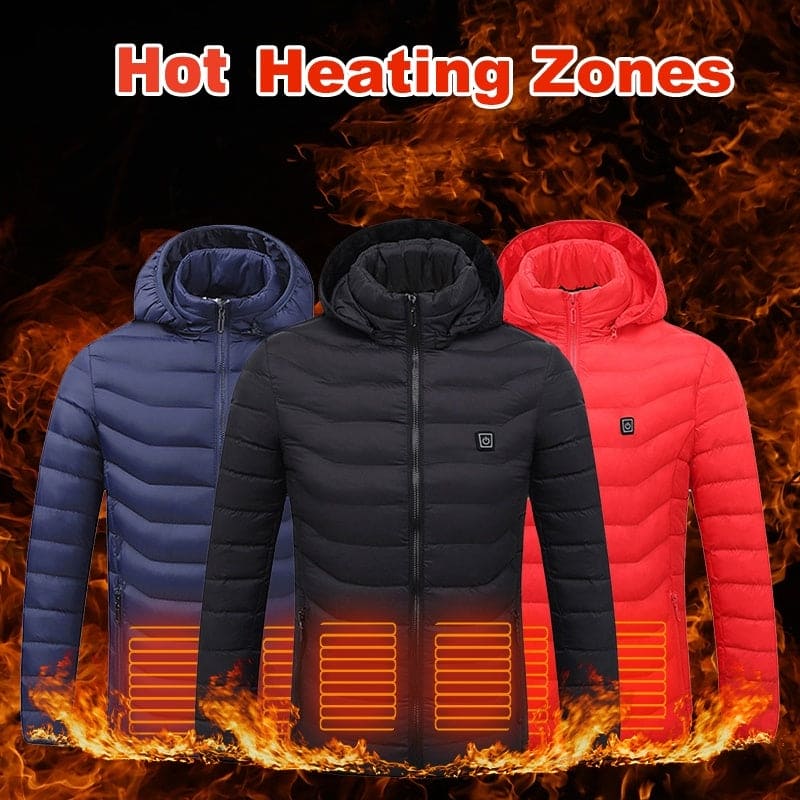 New 8/9 Zone Heated USB Jacket Coat