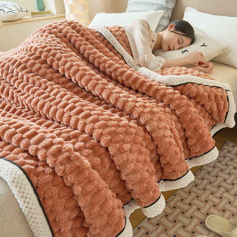 Coral Flannel Winter Thermal Cover Blanket