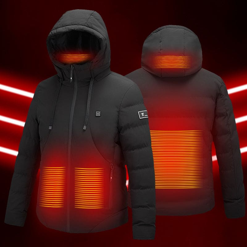 11-Zone Heating Jacket Winter USB Carbon Fiber Heating