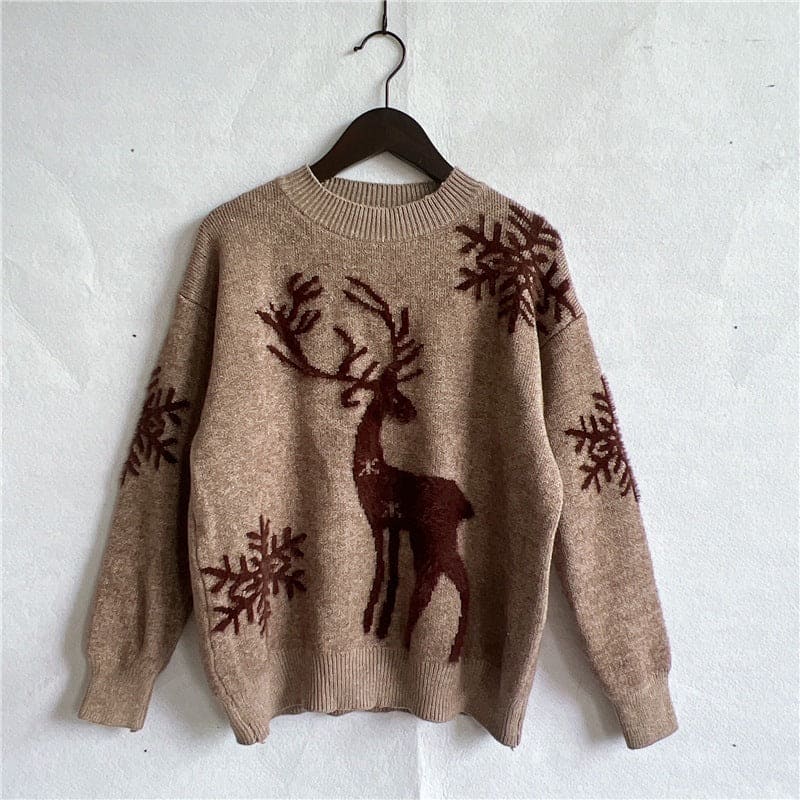 Women's Deer Knitted Christmas Sweater