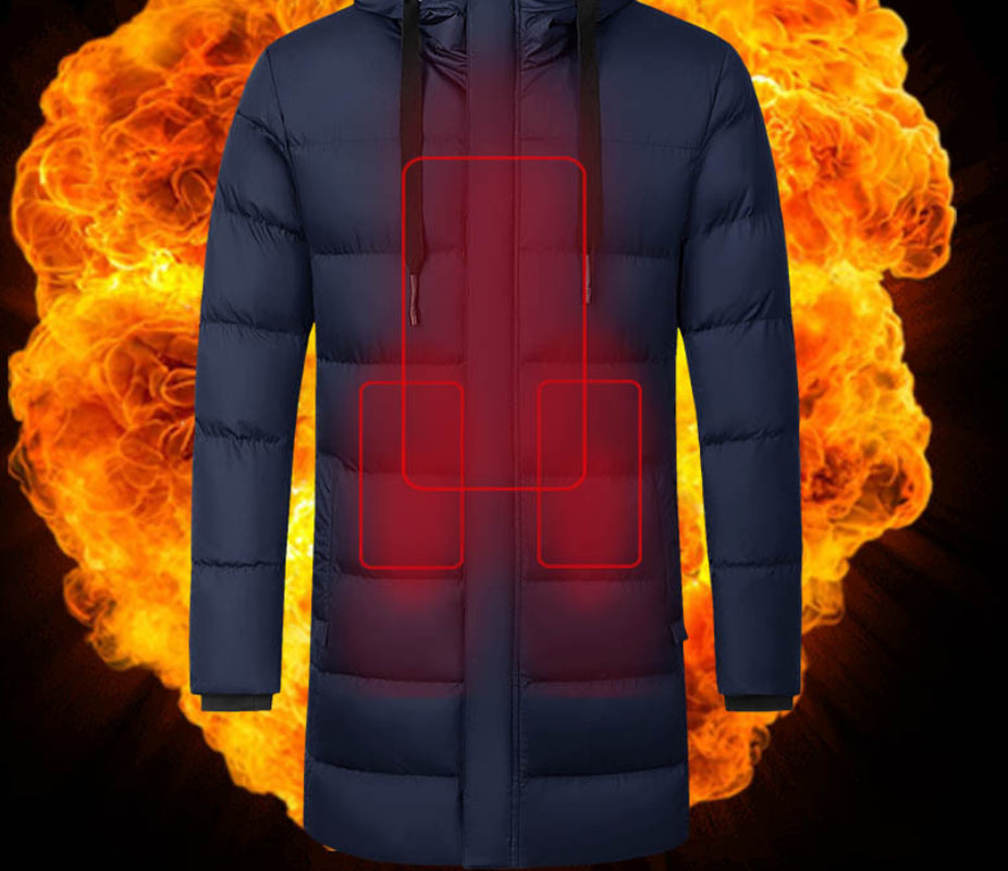 Heated 3/4 Long Parka Coat