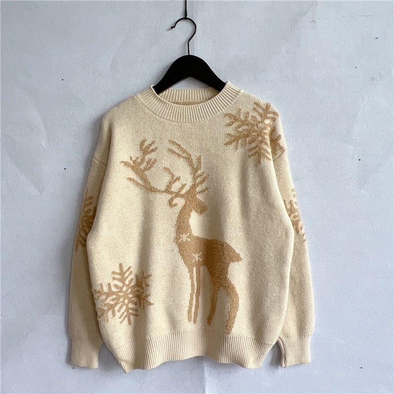 Women's Deer Knitted Christmas Sweater