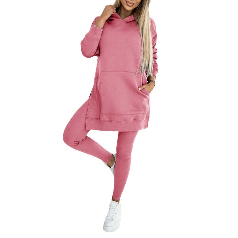 Cozy and Stylish Hooded Two-Piece Set