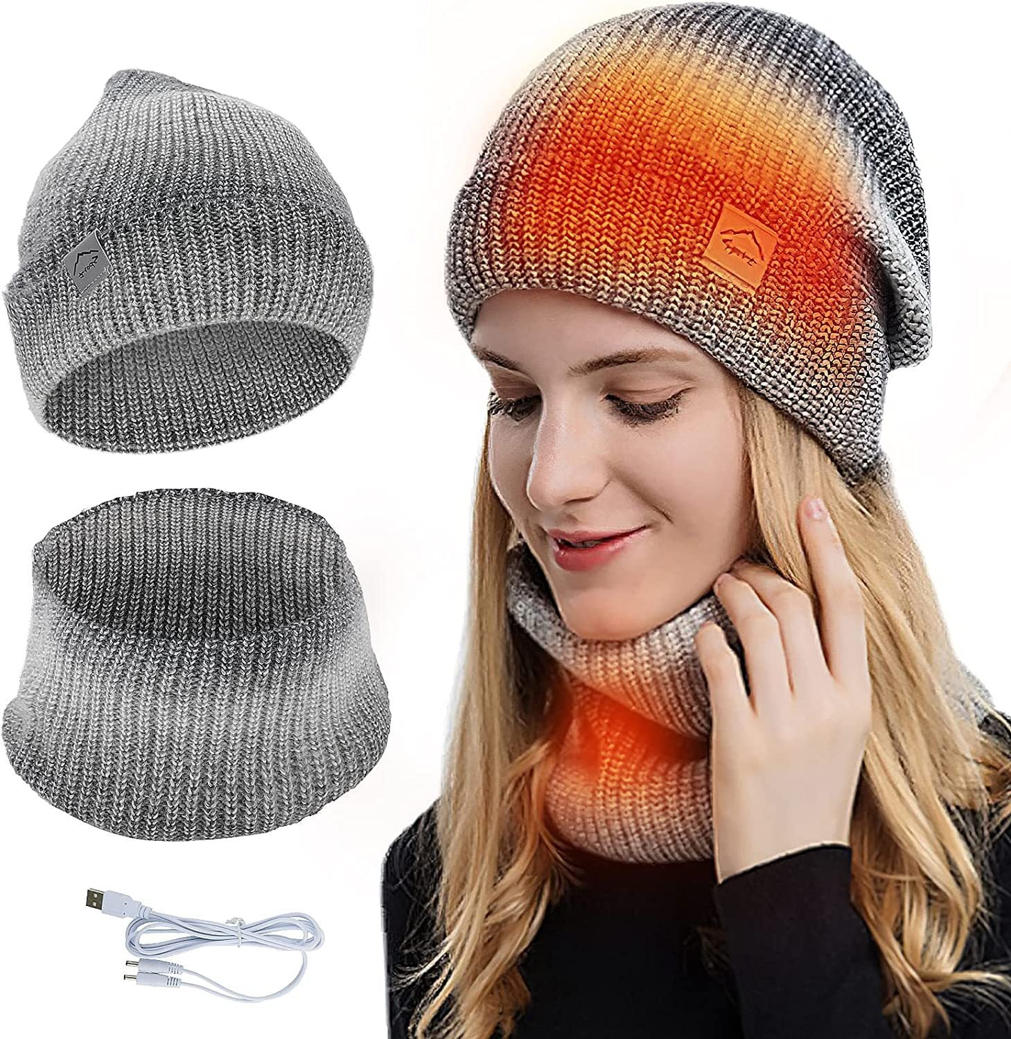 USB Electric Heated Hat and Scarf