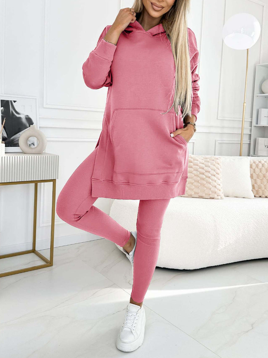 Cozy and Stylish Hooded Two-Piece Set