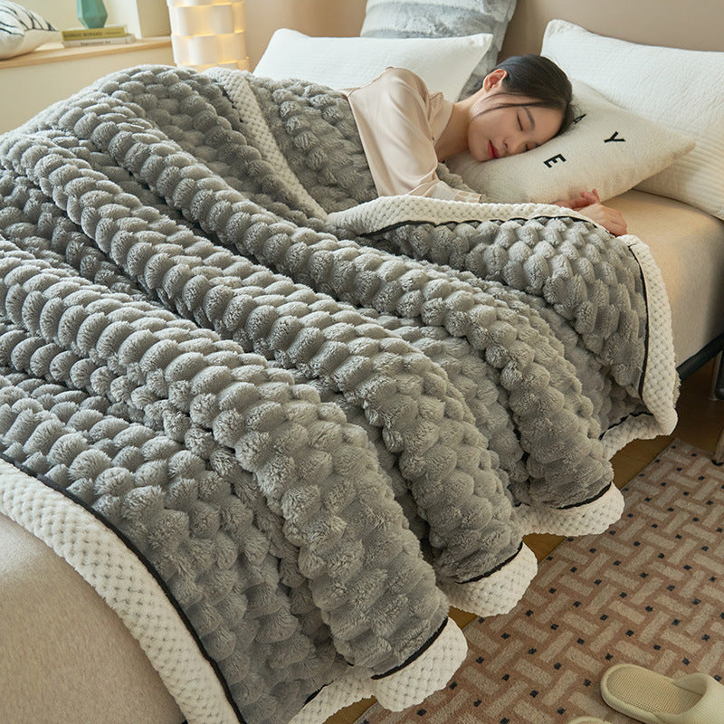 Coral Flannel Winter Thermal Cover Blanket